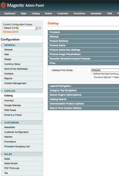 Price Scope Magento